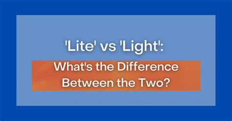 what does lite mean.